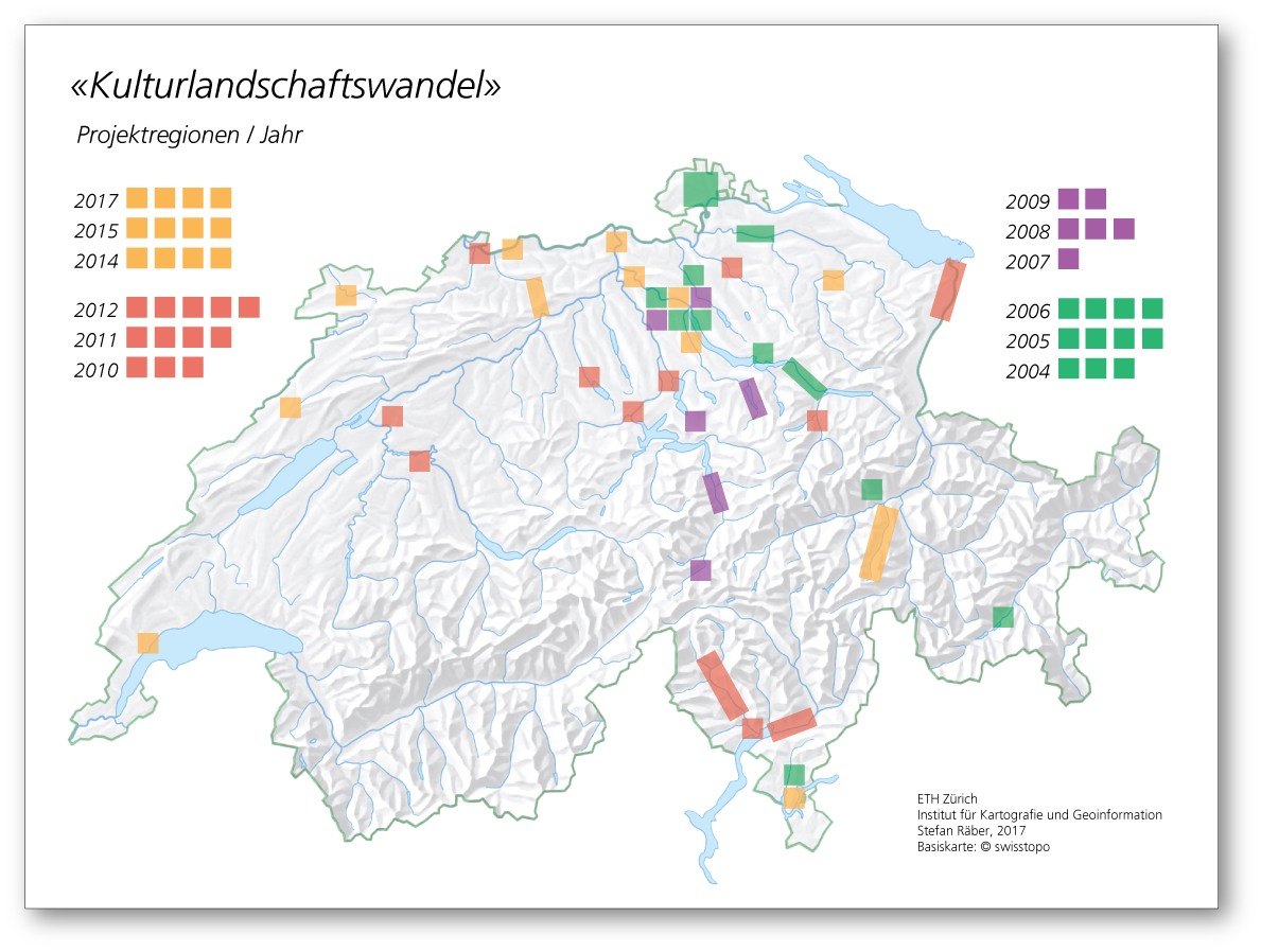 Enlarged view: Projektregionen 2004-2017